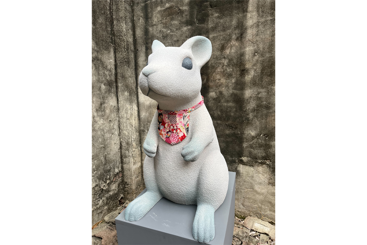 李東峻　狛鼠 81x 45x77cm