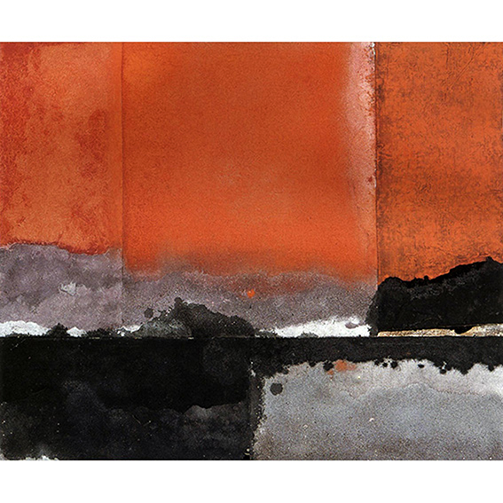 皮亞德拉-紅色斜陽  100x120cm