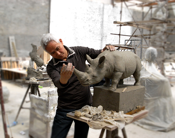 施力仁創作過程：手作塑形與肌理細節