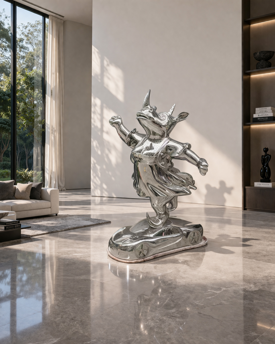 Pop Dance monumental sculpture in space by Shih Li-Jen