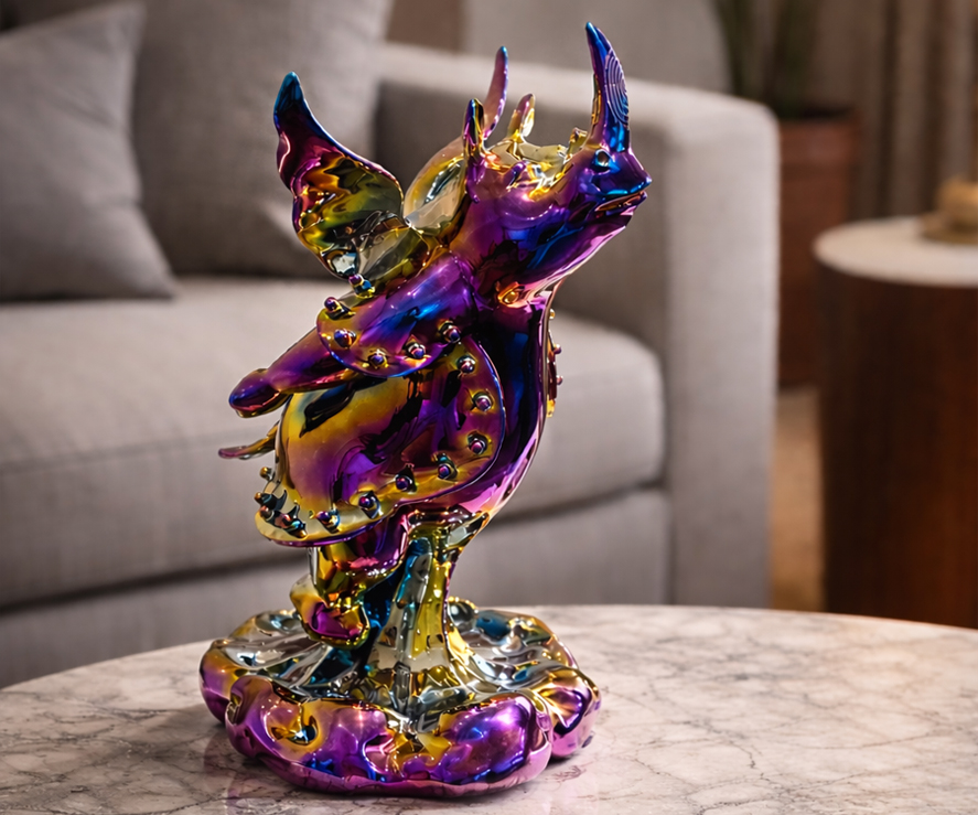 Skyrocket – Rhino Pop sculpture by Shih Li-Jen