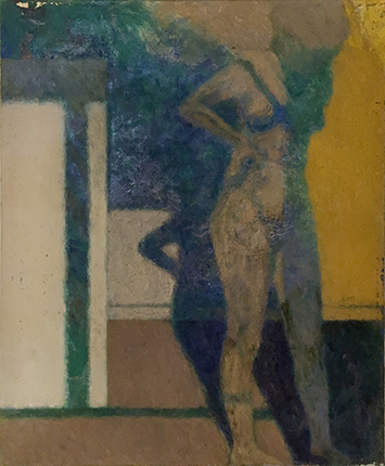 Karsiu Lee 李加兆｜Model and Canvas 模特與畫布｜Oil on canvas｜46 × 39 cm｜1998