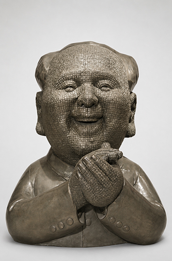 黃鋼 Huang Gang｜毛澤東像－好好好 Portrait of Mao – Hao Hao Hao｜130 × 120 × 102 cm｜銅雕｜2007