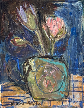 Koso Sato 佐藤公聰｜Water Lilies 睡蓮｜Oil on canvas｜41 × 31.5 cm｜1996
