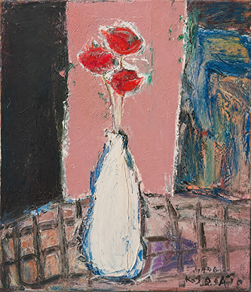 Koso Sato 佐藤公聰｜White Vase 白瓶子｜Oil on canvas｜45.5 × 38 cm｜1996