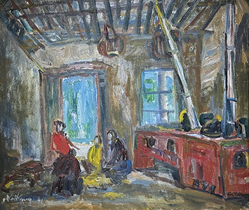 WANG Wei-Guang 王為銧｜Dining Room Gathering 思友｜Oil on canvas｜45.5 × 53 cm
